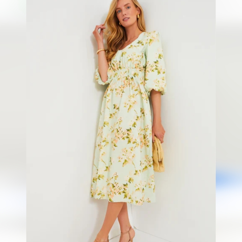 Tuckernuck Aqua Watercolor Marlena Dress Suze XS